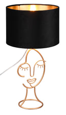 Lampada da Tavolo da Interno Attacco E27 in Metallo Oro