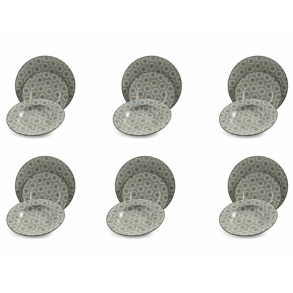 Servizio Piatti 18 Pezzi in Gres Villa d'Este Piper Blu prezzo