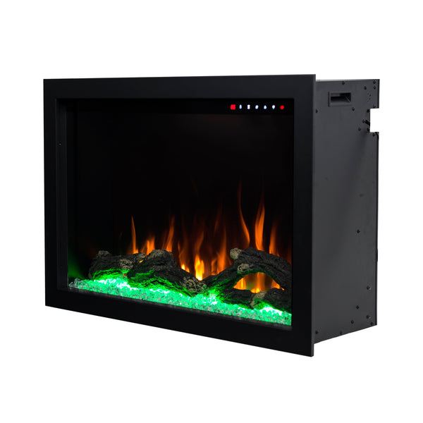 online Camino Elettrico da Incasso 61,3x89,6x30,4 cm Effetto Fiamma 1500W Nepal 34 Nero