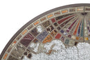 Pannello Bizantino Map Ø125x3,5 cm in Ferro Multicolor