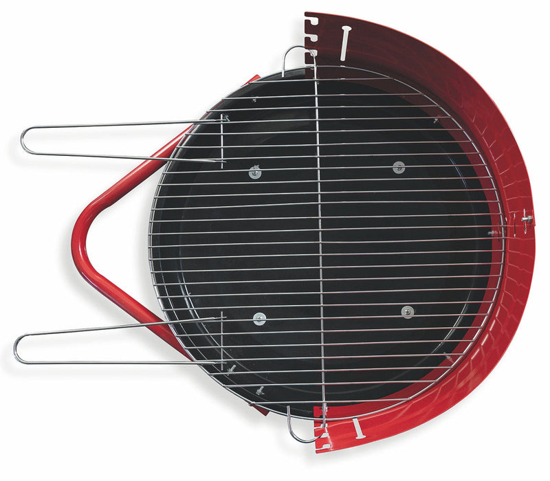 Barbecue a Carbone Carbonella Tondo Ø50 cm con Ruote Soriani Sun-day Rosso