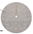 Copri base albero tessuto con pailette champagne cm Ø90