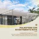 Tetto di Ricambio per Pergola Gazebo da Giardino 300x400 cm in Poliestere Crema   