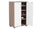Mobile Scarpiera 2 Ante 5 Ripiani 60x36x89,7 cm in Legno Rovere e Bianco
