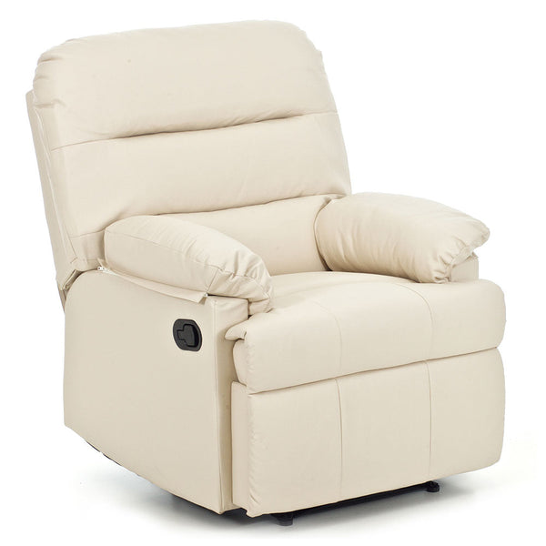 Poltrona Relax Reclinabile Manuale in Similpelle Mara Crema acquista