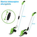 Forbici Cesoie Sfoltirami Elettrico a Batteria con Manico Tagliaerba Tagliasiepi