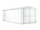 Casetta Box da Giardino in Lamiera di Acciaio Porta Utensili 327x611x235 cm Enaudi Bianco
