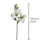 Set 6 Rami Artificiali Lilium Composto da 3 Fiori H 65 cm