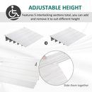 Rampa per Sedia a Rotelle H12,5 cm Max 318 Kg in Alluminio Antiscivolo