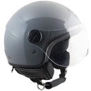 Casco Jet per Scooter Visiera Sagomata CGM Florida 109A Grigio XS - (53 cm)
