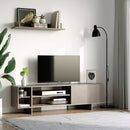Mobile TV 160x35,6x44 cm con Armadietto e Mensola in Legno Grigio Seconda Scelta