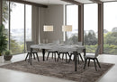  Tavolo Allungabile 130-390x90x77 cm Paxon Premium Cemento Telaio Antracite