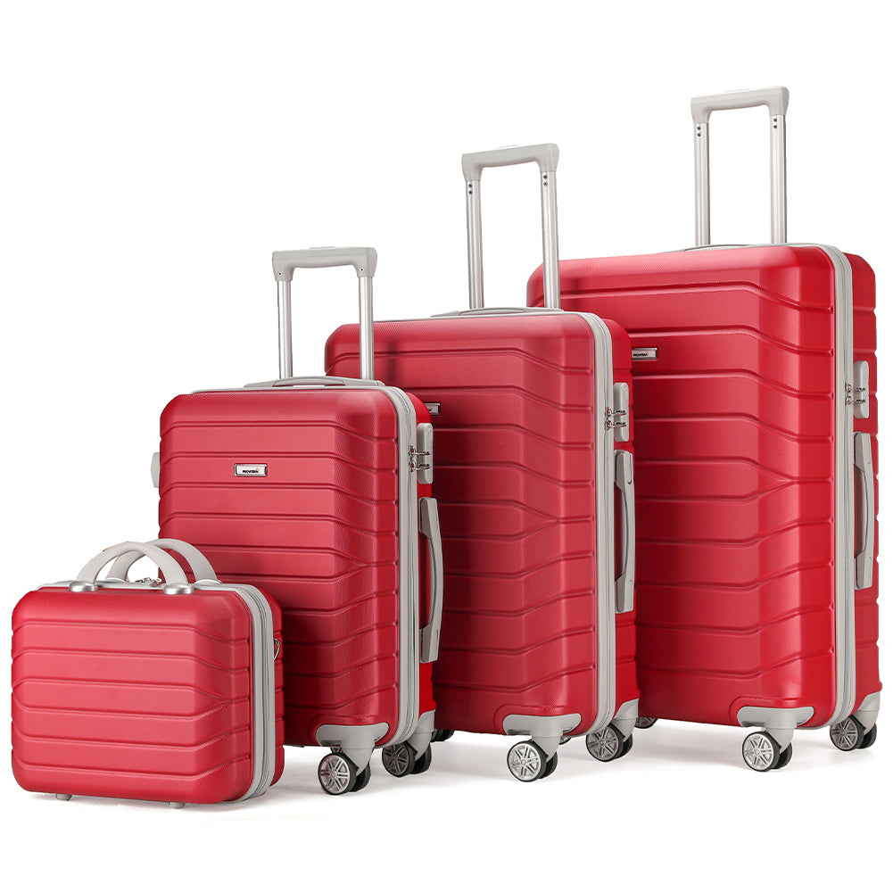 Set 4 Valigie Rigide Trolley Bagaglio con Beauty Case da Viaggio Easy ...
