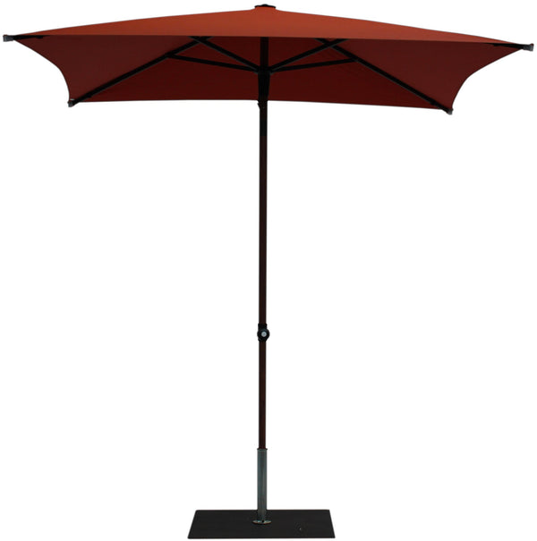 Ombrellone da Giardino 2x2 m Palo Ø38 mm in Alluminio Effetto Legno Tessuto Olefin Trend Wood Terracotta sconto