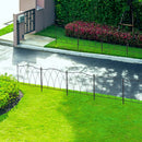 Recinzione Esterna a 5 Pannelli 305x62 cm Design Minimal Configurabile Pannelli in Metallo Nero  
