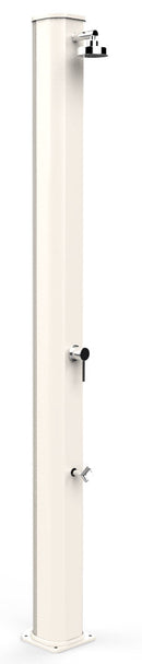 Doccia Solare da Giardino 40L Miscelatore e Lavapiedi Arkema Big Jolly Bianco Crema