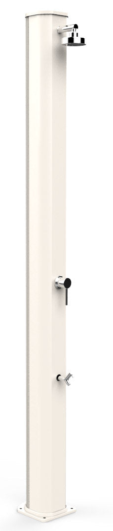 sconto Doccia Solare da Giardino 40L Miscelatore e Lavapiedi Arkema Big Jolly Bianco Crema