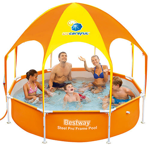 sconto Piscina con Copertura e Doccetta  244X51 Cm Bestway Splash in Shade 56432