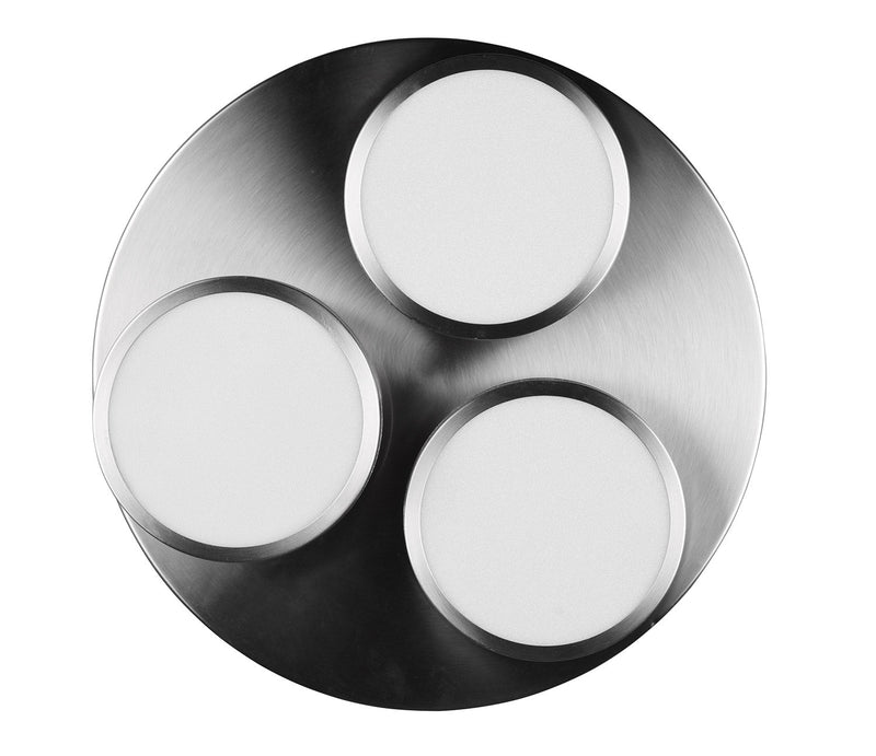 Plafoniera da Interno a LED in Metallo Nichel Satinato 