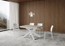 Tavolo Allungabile 120-380x90x77 cm Volantis Cashmere Telaio Bianco 