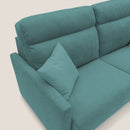 Divano Letto 3 Posti 196x102x97 cm in Tessuto Petrolio