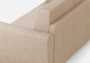Divano Angolare 5 Posti 228x228x85 cm Yasel in Tessuto Beige