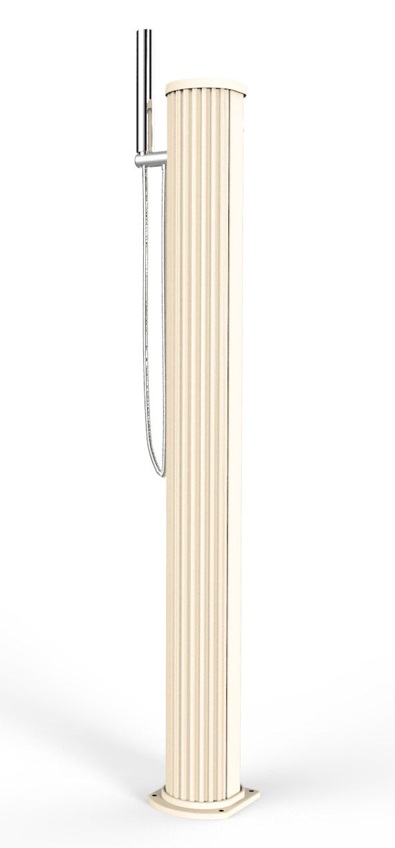 Doccia Solare da Esterno Giardino 20L Miscelatore Doccetta e Lavapiedi Arkema Jolly Go Champagne Bronze