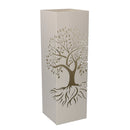 Portaombrelli in metallo albero crema quadro cm 15,5x15,5xh49