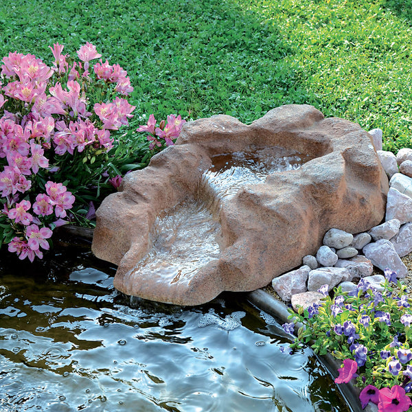 prezzo Roccia Artificiale con Sorgente 80x60x19 cm per Laghetti da Giardino in Vetroresina