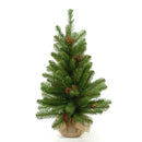 Mini Albero di Natale Artificiale H65 cm Abete con Pigne 65 Tips Verde