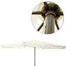 Ombrellone Rettangolare da Giardino 3x2m 6 Stecche Ecrù