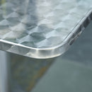 Set Tavolino e 2 Sedie da Giardino in Alluminio e Acciaio Inox