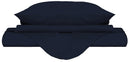 Copripiumino Matrimoniale con Sacco e Federe Tinta Unita Blu Scuro