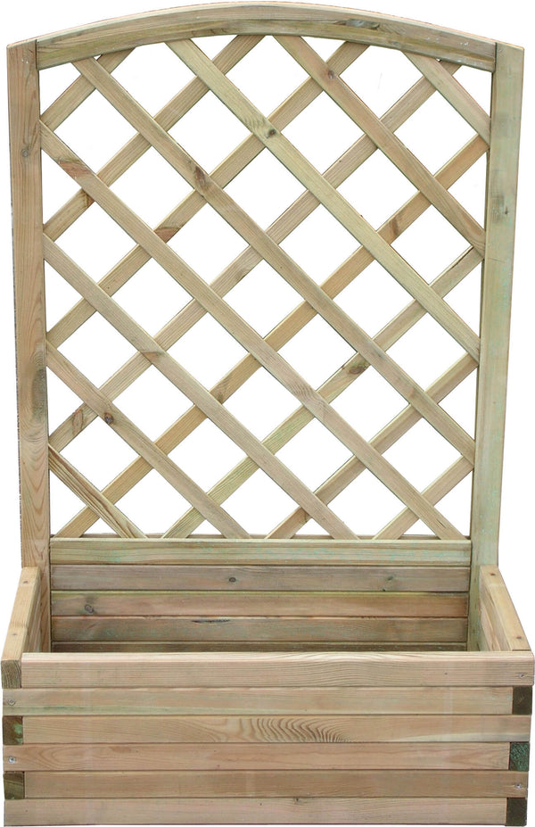 Fioriera da Giardino con Griglia 80x40x152 cm in Legno di Conifera Taini Mandarin sconto