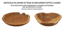 Svuotatasche Tipisan 43x38x7 cm in Teak Riciclato      