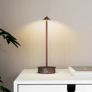 Lampada da Tavolo Touch Luce Led 3 Tonalità Ricaricabile con USB in Acciaio Caffè  