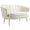 Divano 2 Posti 130x77x77 cm in Velluto Crema