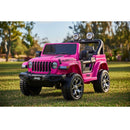 Macchina Elettrica per Bambini Fuoristrada Jeep Wrangler Rubicon 12V con Telecomando Rosa