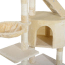Albero Tiragraffi con Piattaforme Beige 55x40x125 cm 