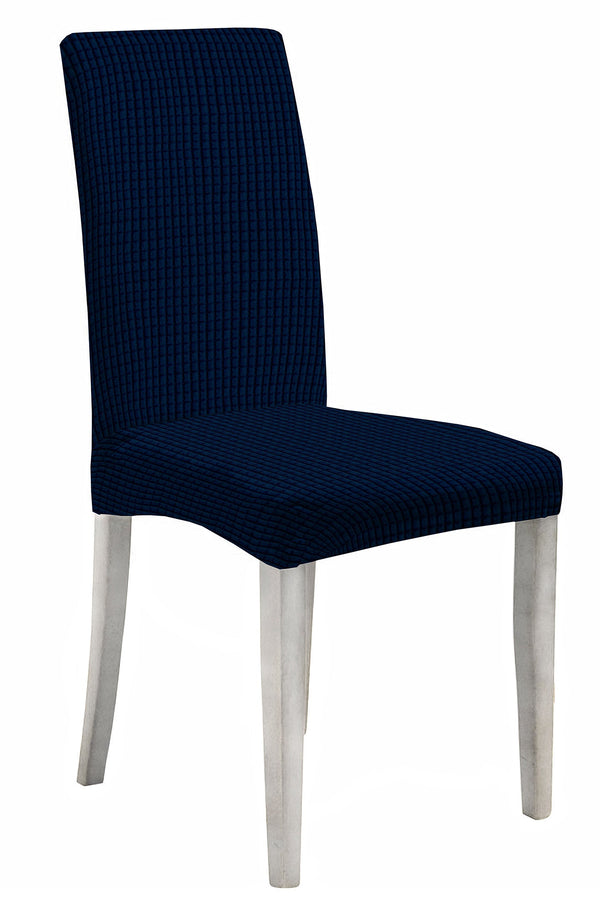 online Set 2 Coprisedie con Schienale Elasticizzati in Poliestere Leslie Blu Scuro
