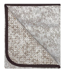 Copridivano con Copri Braccioli in Poliestere e Cotone Marrone Varie Misure