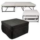 Pouf Letto Brandina con Materasso Pieghevole 78x78x47 cm Avalli Contract Grigio
