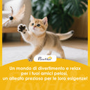 Torre Tiragraffi per Gatti Alta 96 cm con 3 Casette e Lettino Superiore Rimovibile e Lavabile Crema      