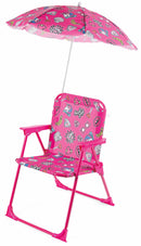 Set 2 Sedie Mare Spiaggine Pieghevoli per Bambini con Ombrello Soriani Oxford Glamour