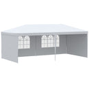Tendostruttura da Giardino Pieghevole 5,83x2,95 m con Pannelli Rimovibili Bianco
