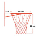Canestro da Basket Ø 46 cm in Metallo Regolamentare USA Rosso