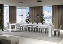 Tavolo Allungabile 140/400x90x77 cm Roxell Bianco Frassino  