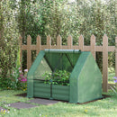Letto per Orto Fioriera 127x95x92 cm in Acciaio con Copertura Verde