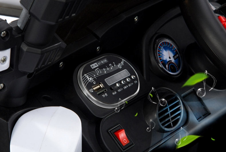 Macchina Elettrica per Bambini 2 Posti 12V Kidfun Fuoristrada 4x4 Bianco