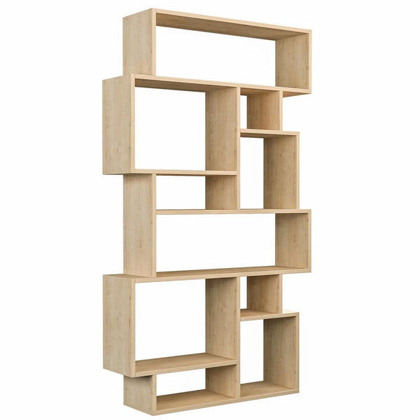 sconto Libreria Moderna 168x96x25 cm Scaffale 8 Ripiani in MDF Quercia